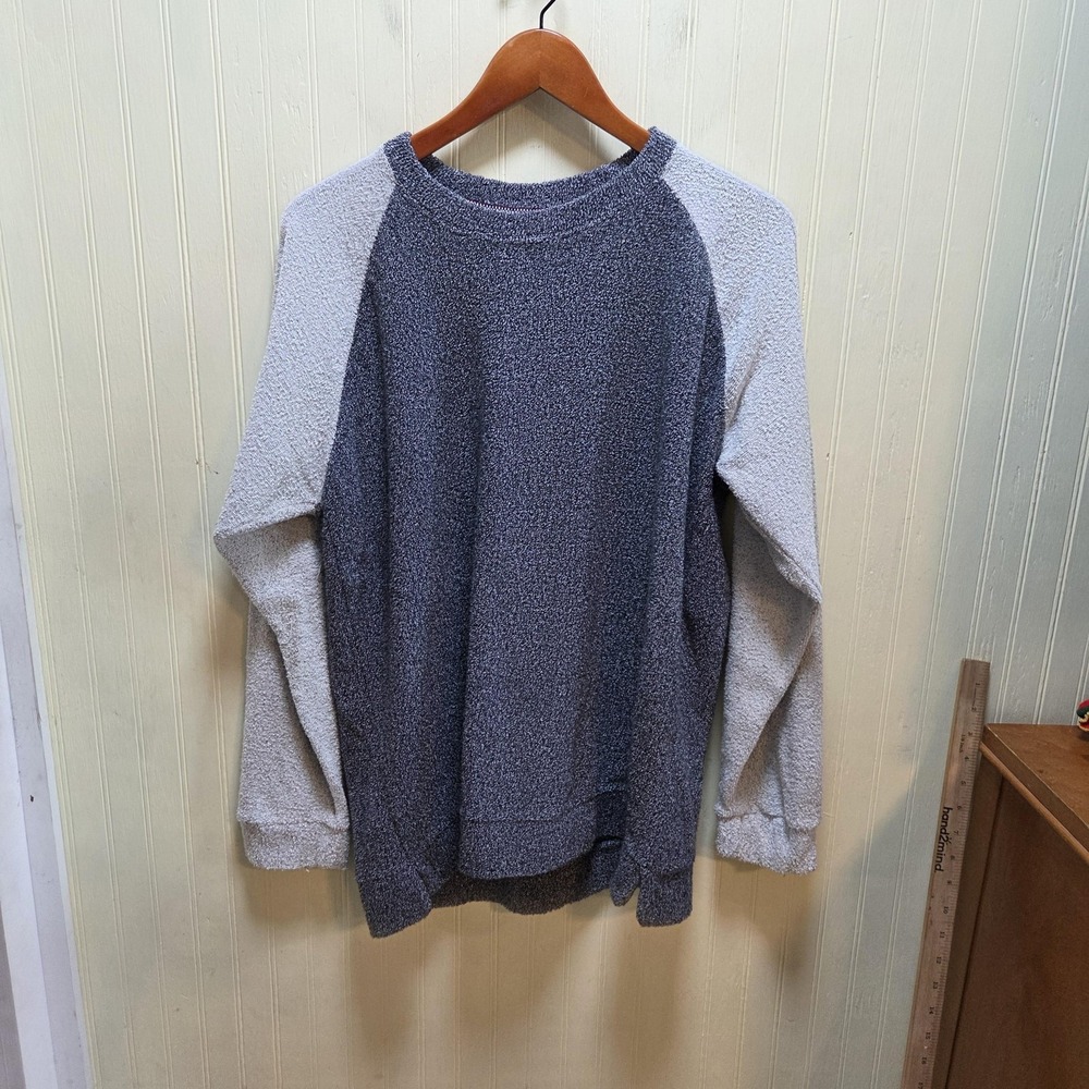 Royce Sweatshirt Mens Large‎ Gray Comfy Terry Knit Raglan Crewneck Pullover